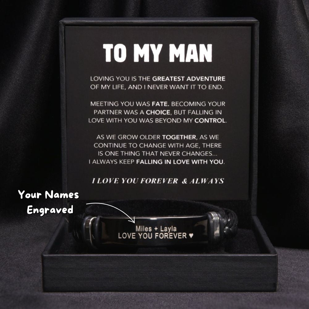 Juego de regalo de pulsera personalizada "Te amo por siempre"