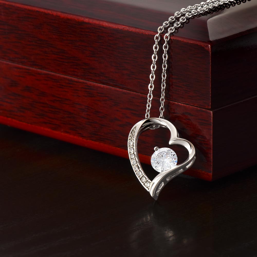 "Por siempre en mi corazón": collar y caja de regalo de lujo con luces LED
