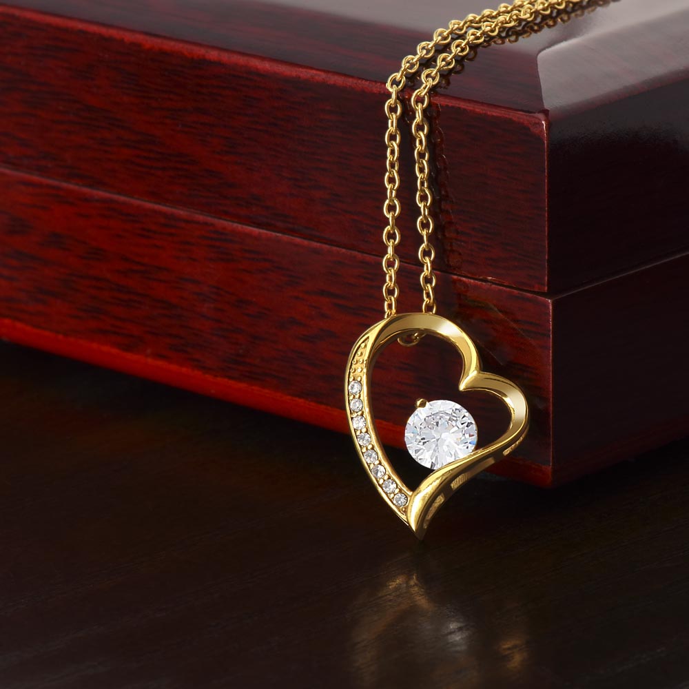 "Por siempre en mi corazón": collar y caja de regalo de lujo con luces LED