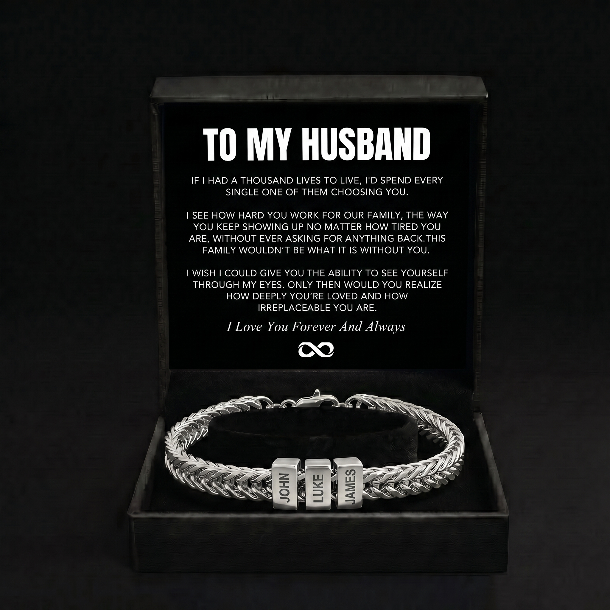 Family Name Bracelet - For the Man Who Holds Us Together