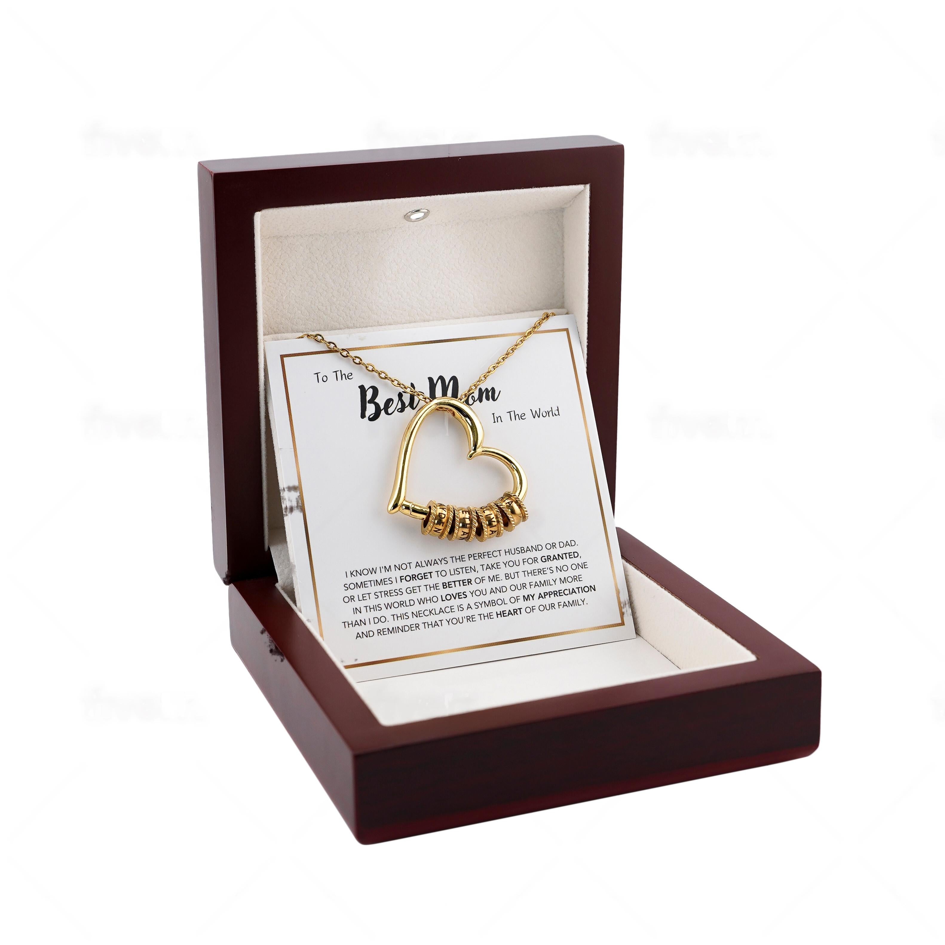 Juego de regalo con colgante personalizado "Amor de familia"