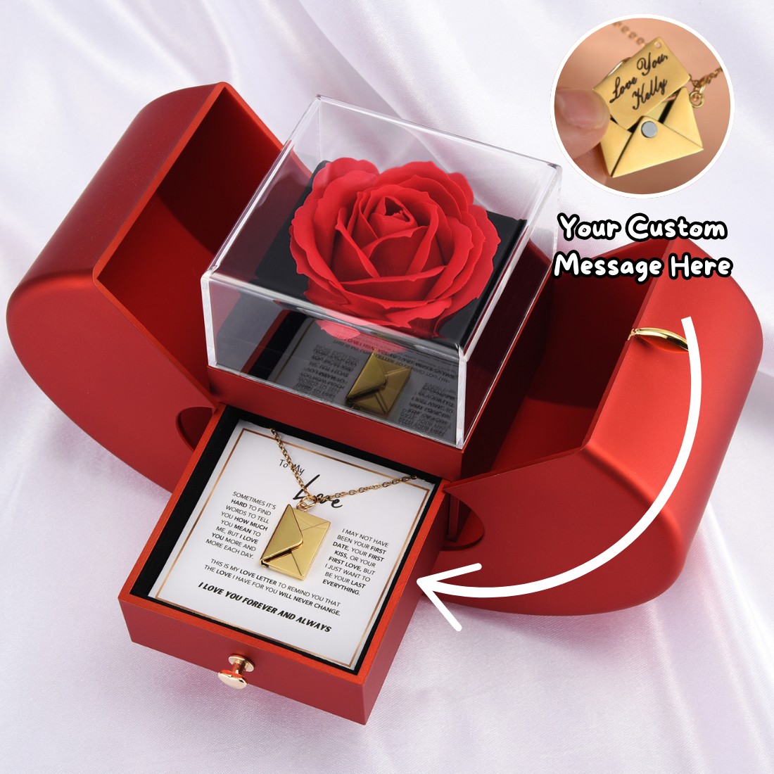 Forever Yours - Collar personalizado con carta de amor y caja de lujo