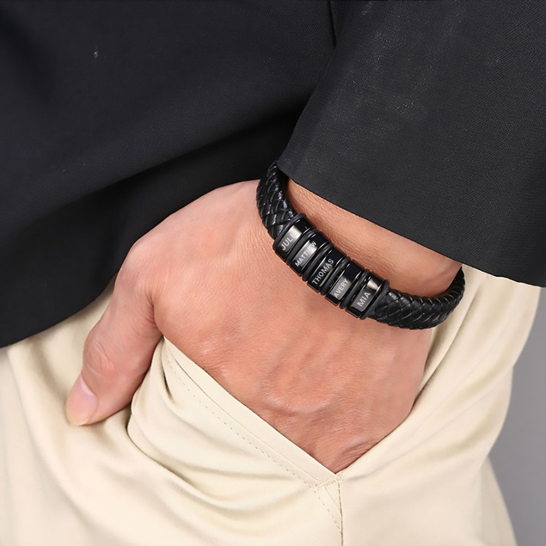 Personalized Leather Style Bracelet