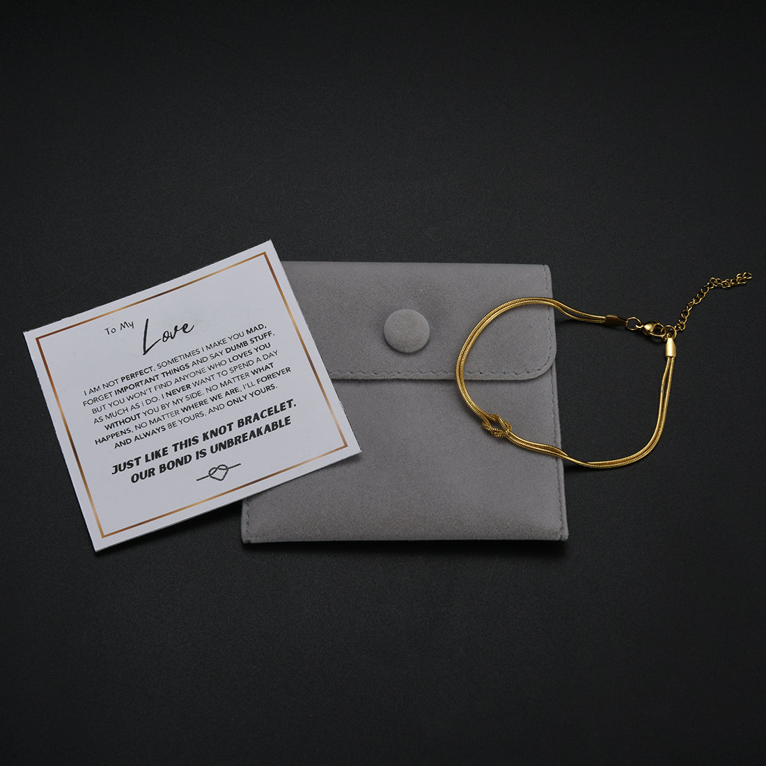 Juego de pulseras con nudo Forever Bond