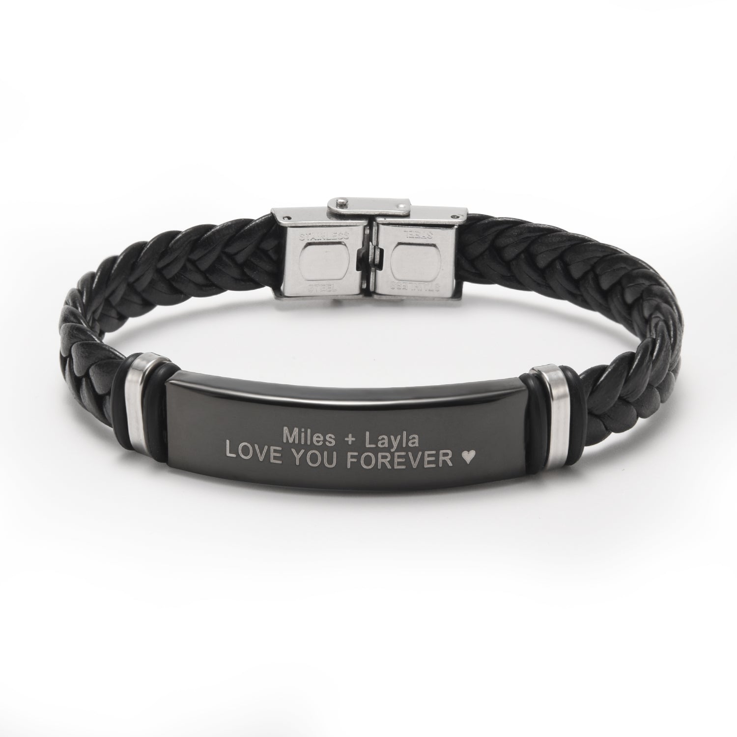 Juego de regalo de pulsera personalizada "Te amo por siempre"