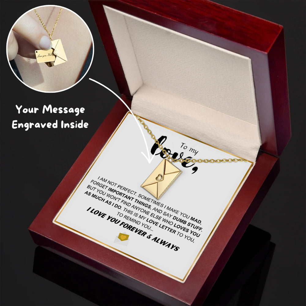 Collar personalizado con carta de amor y caja LED de primera calidad