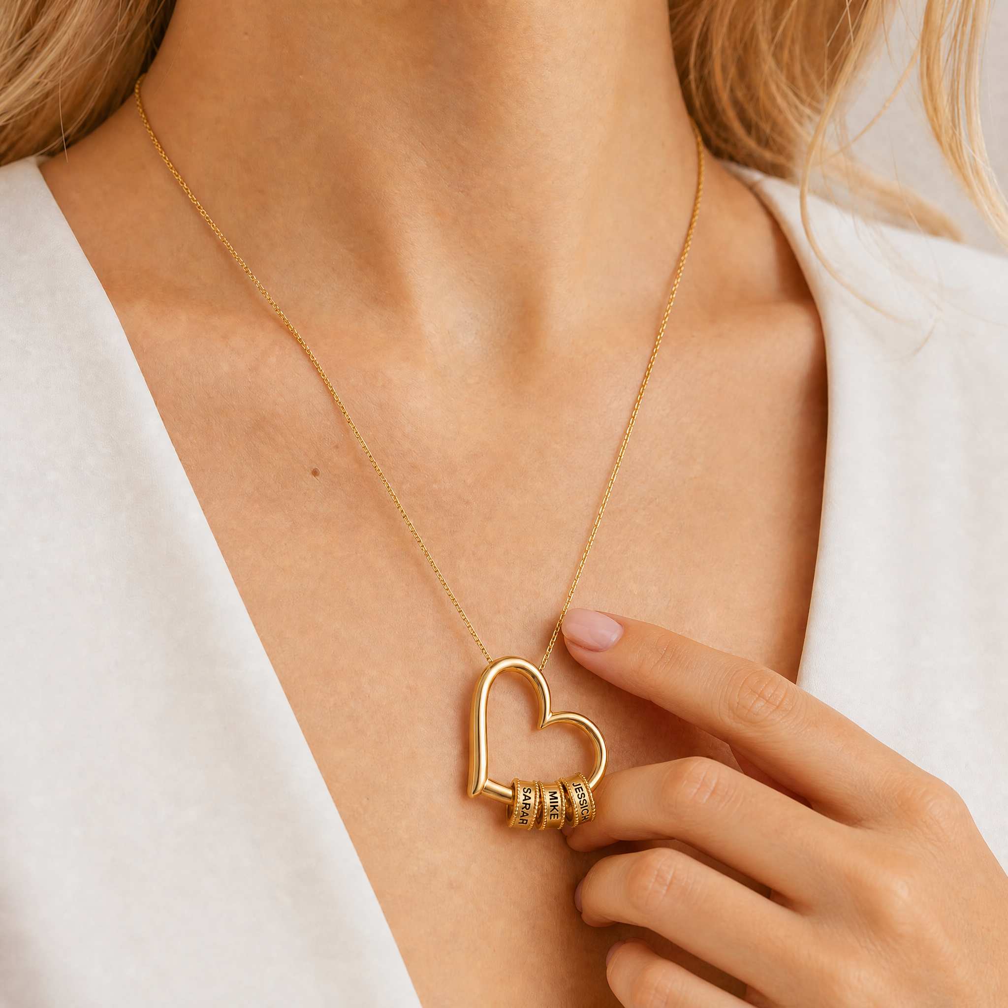 "The Heart of Our Family" - Customized Heart Necklace