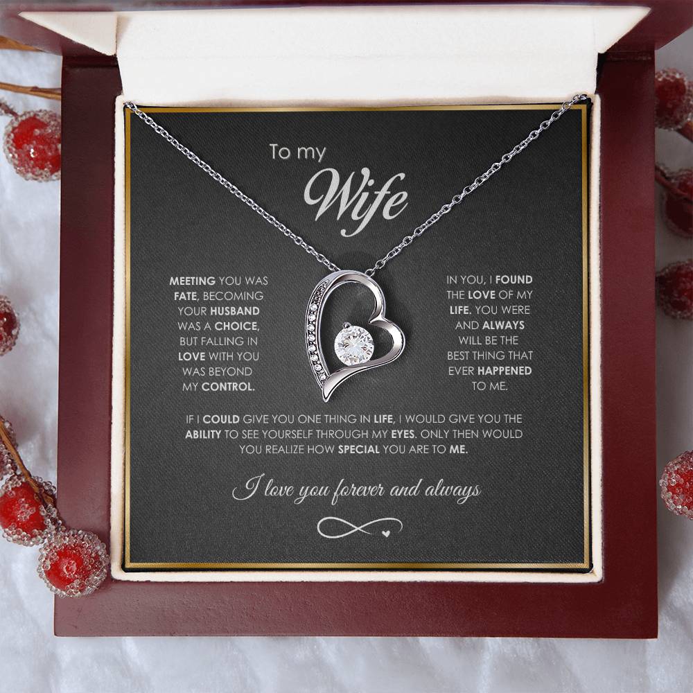 "Por siempre en mi corazón": collar y caja de regalo de lujo con luces LED