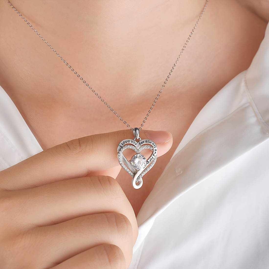 "To My Wife" Infinity Heart Necklace