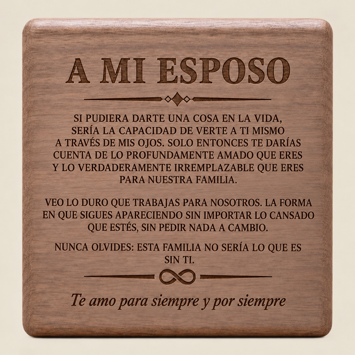 Pulsera Infinito con Nombres y Estuche de Nogal Premium