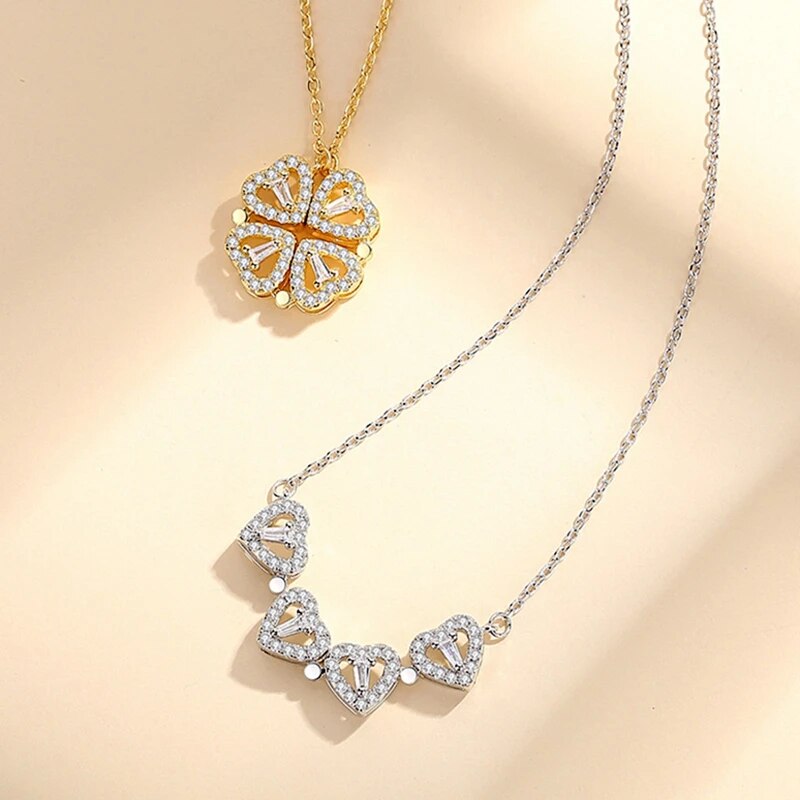 Suerte en el amor: collar de trébol de 4 hojas