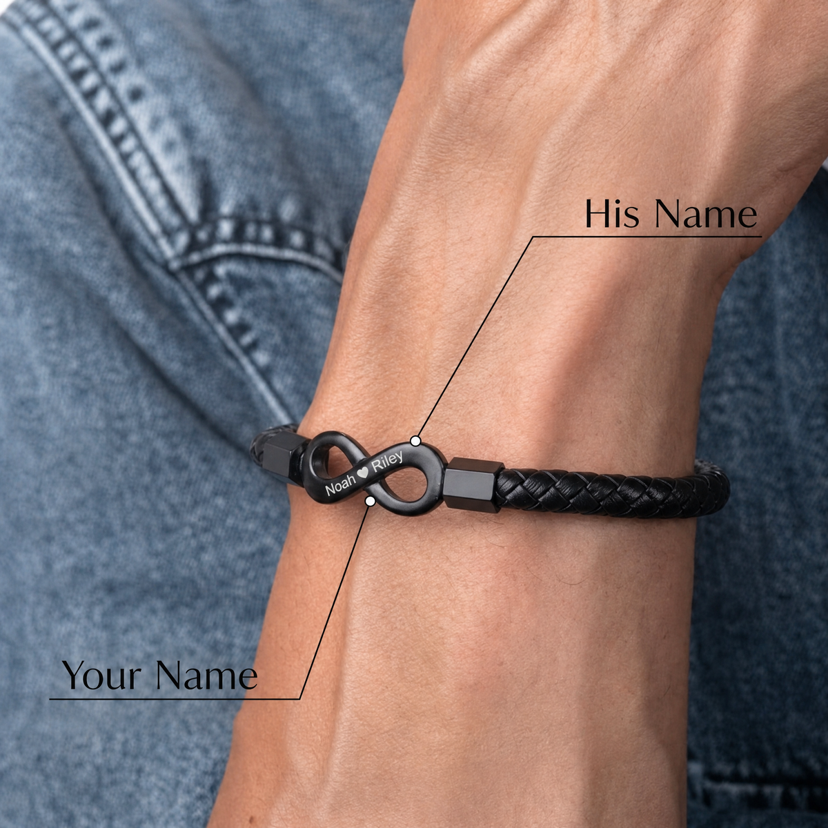 "To My Man" - Infinity Personalized Bracelet