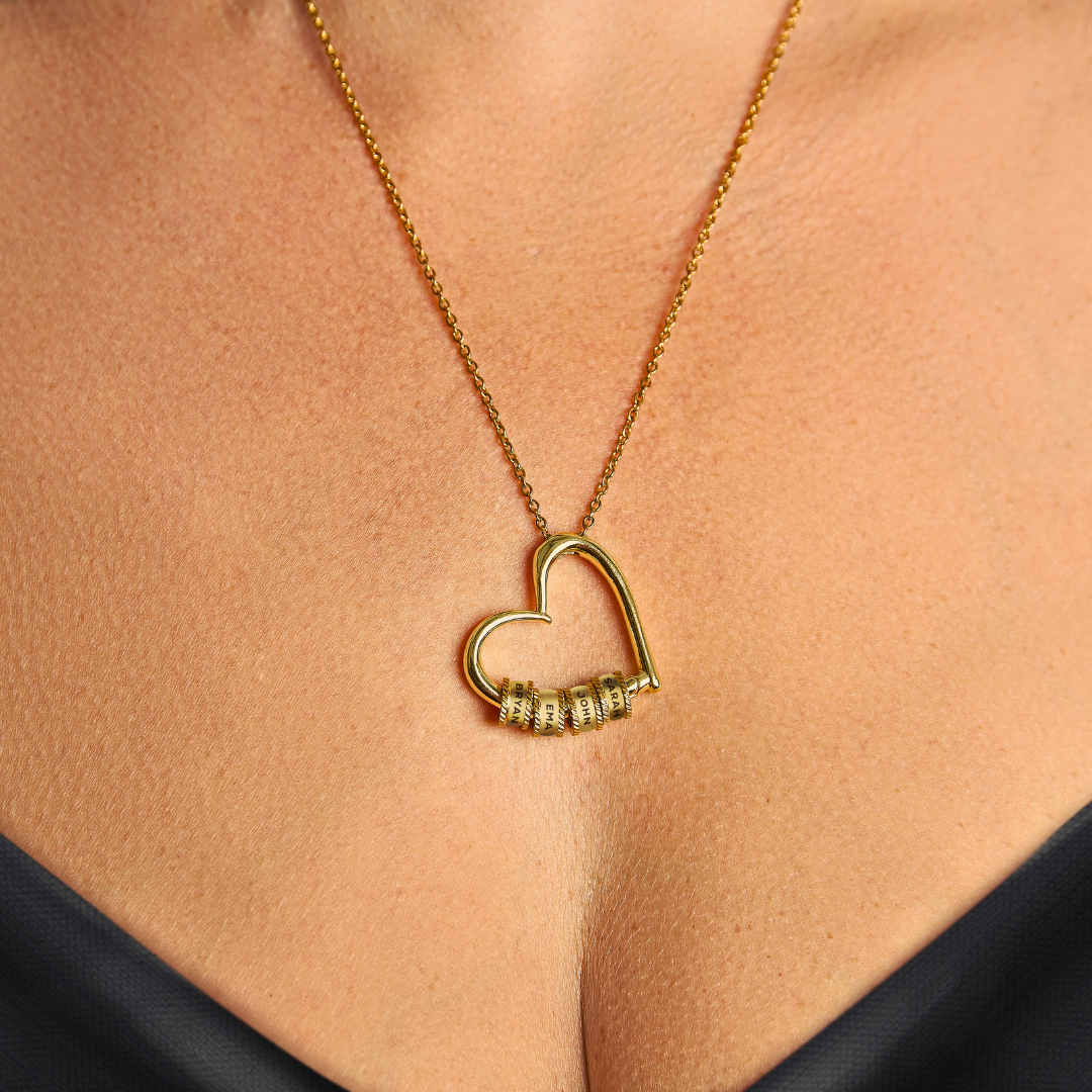 "The Heart of Our Family" - Customized Heart Necklace
