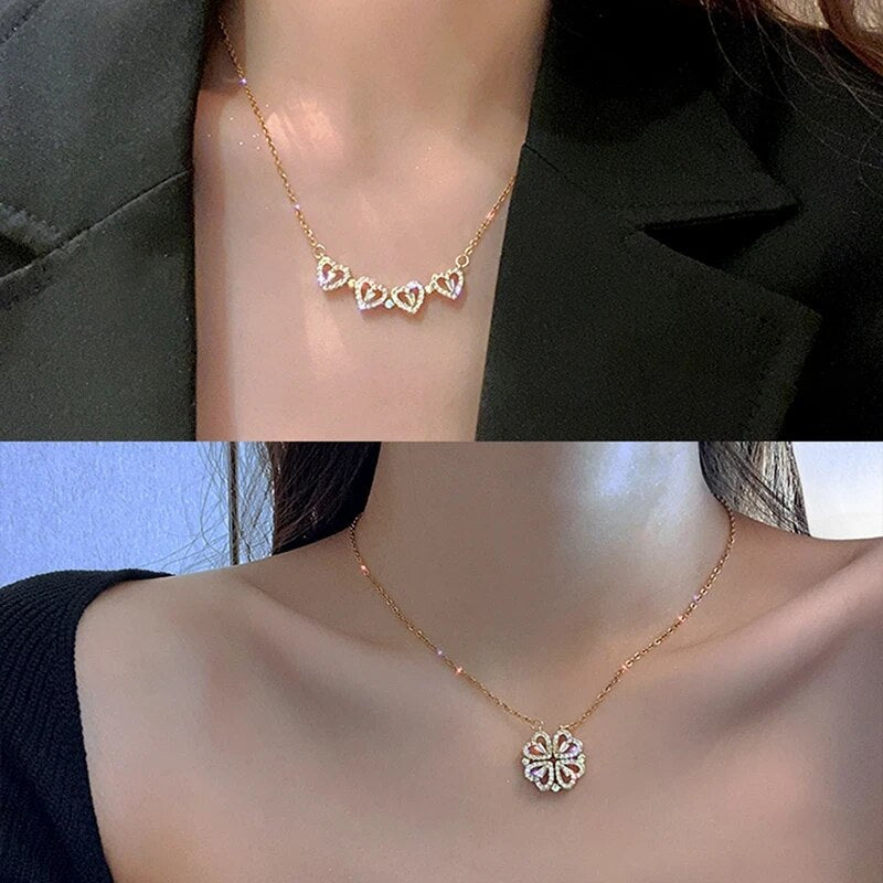 Suerte en el amor: collar de trébol de 4 hojas