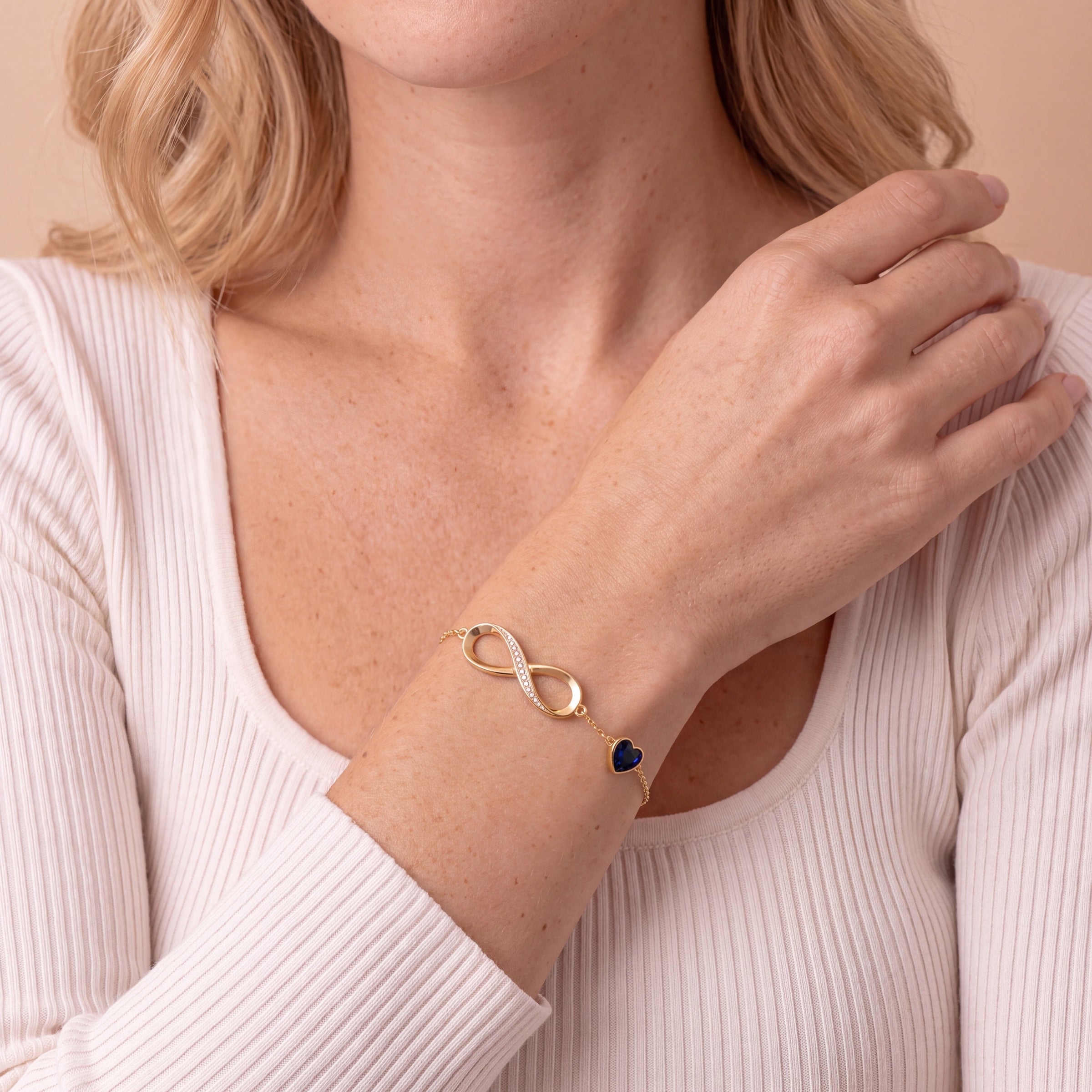 To My Wife – Infinity Birthstone Bracelet