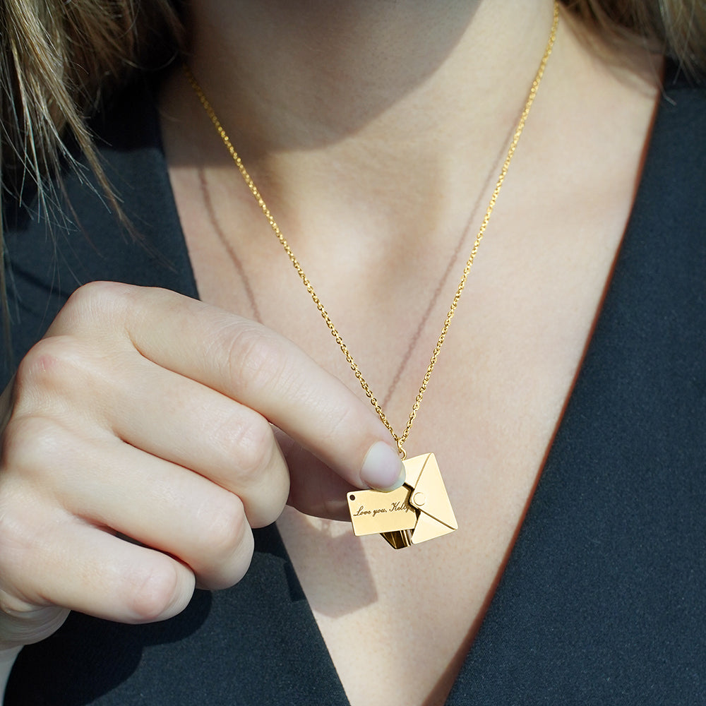 Collar personalizado con carta de amor y caja LED de primera calidad