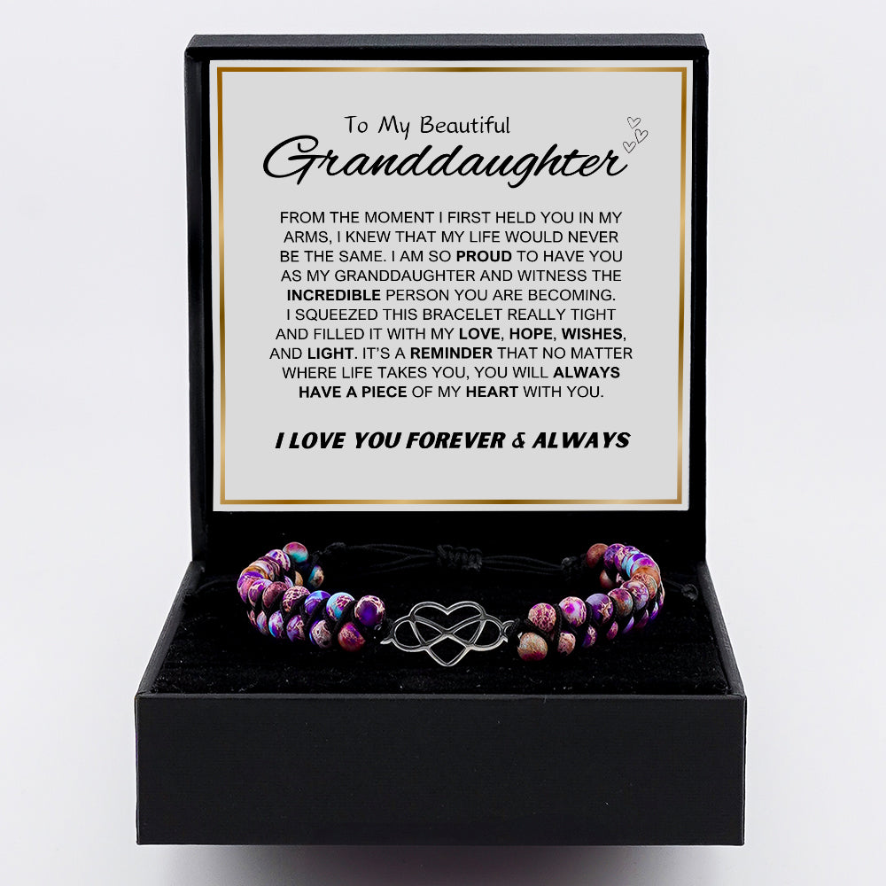 Para mi nieta: juego de regalo de pulseras de amor eterno