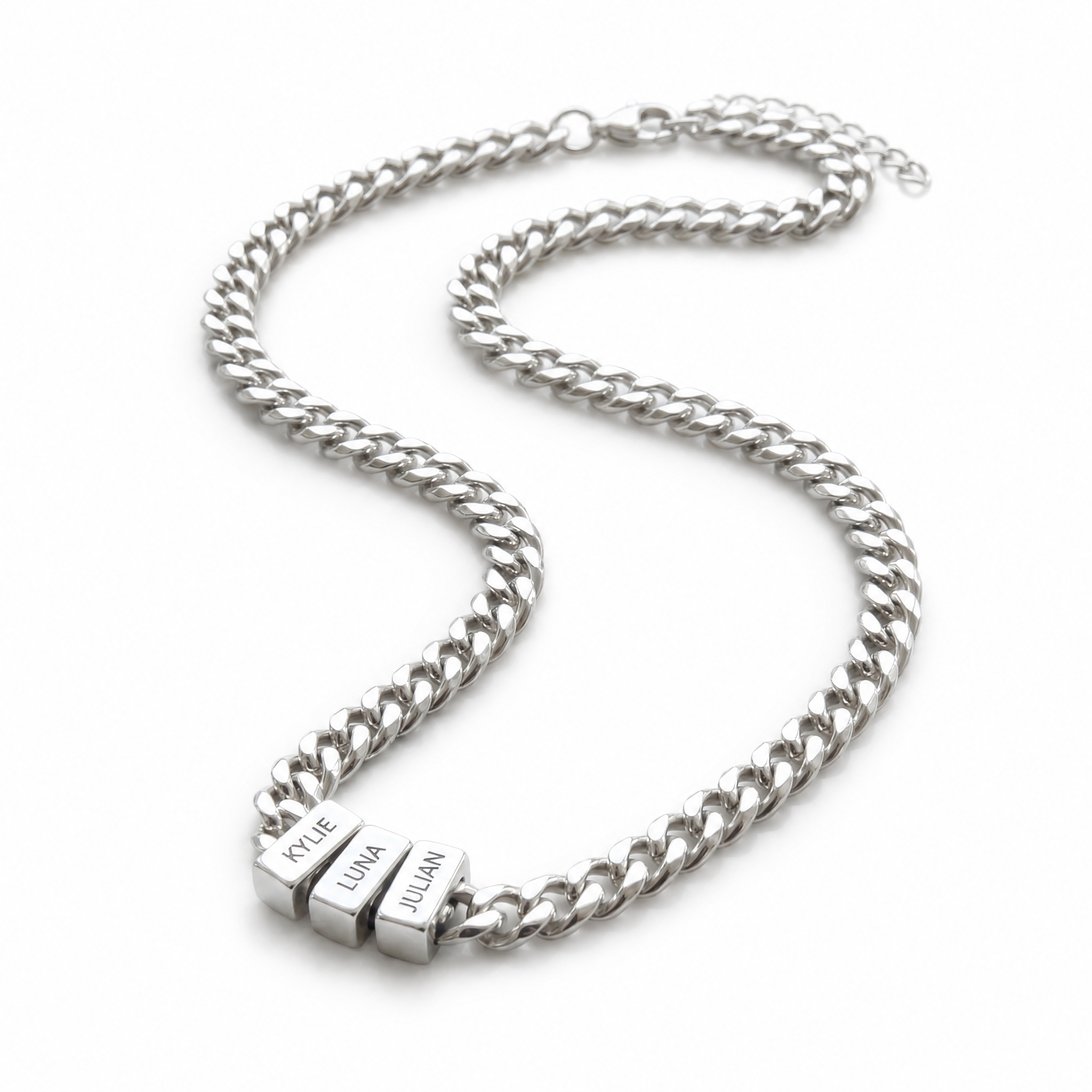Engraved Family Name Cuban Chain