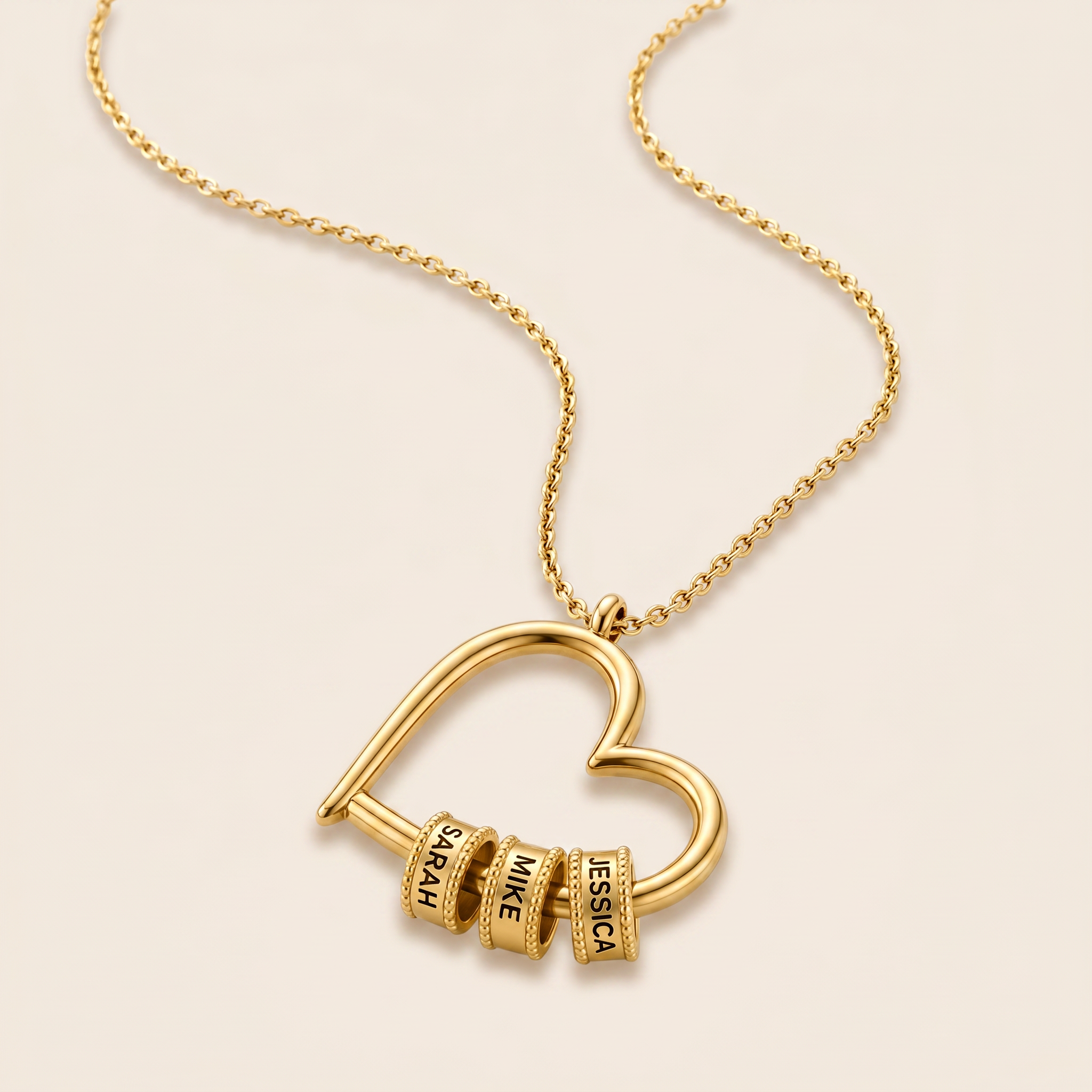 To My Wife, Birthstone Heart Necklace