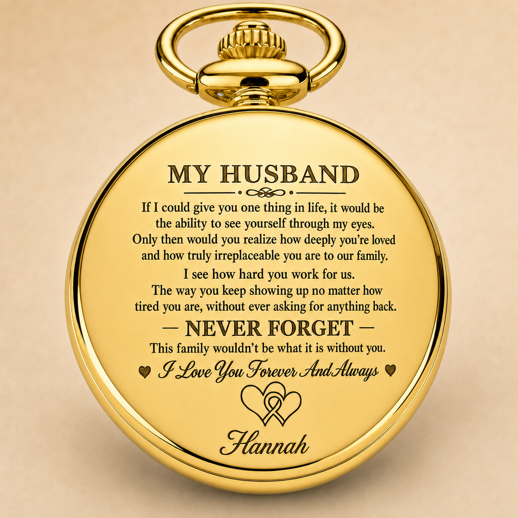 To My Husband - Personalized Pocket Watch