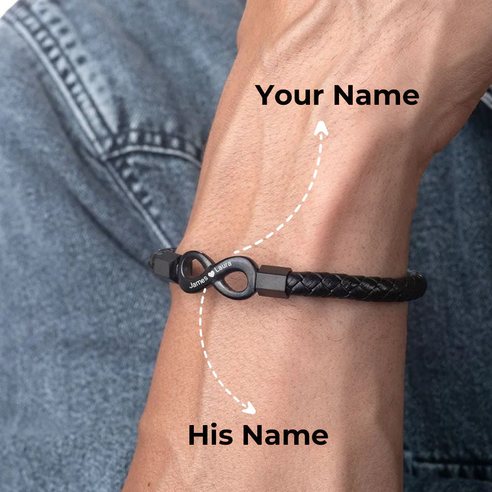 Juego de regalo de pulsera personalizada Infinite Love