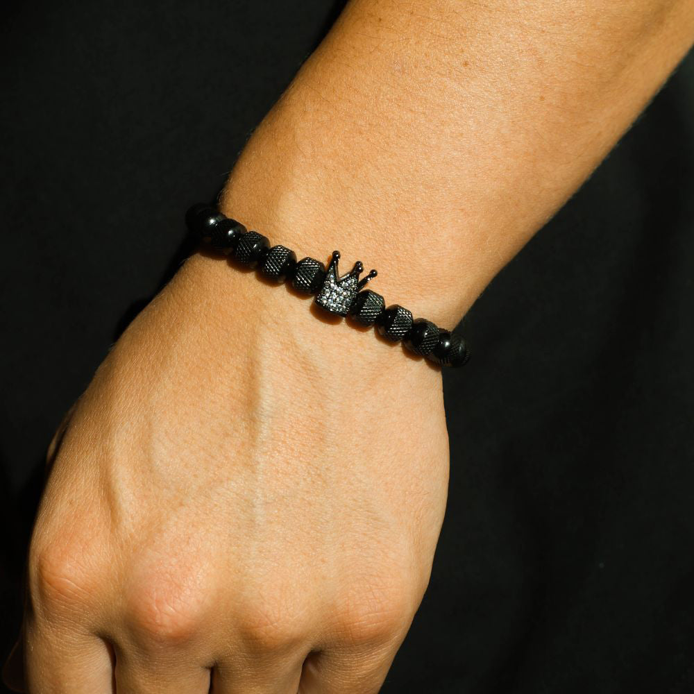 Conjunto de regalo de pulseras "Para mi hombre: endereza tu corona"