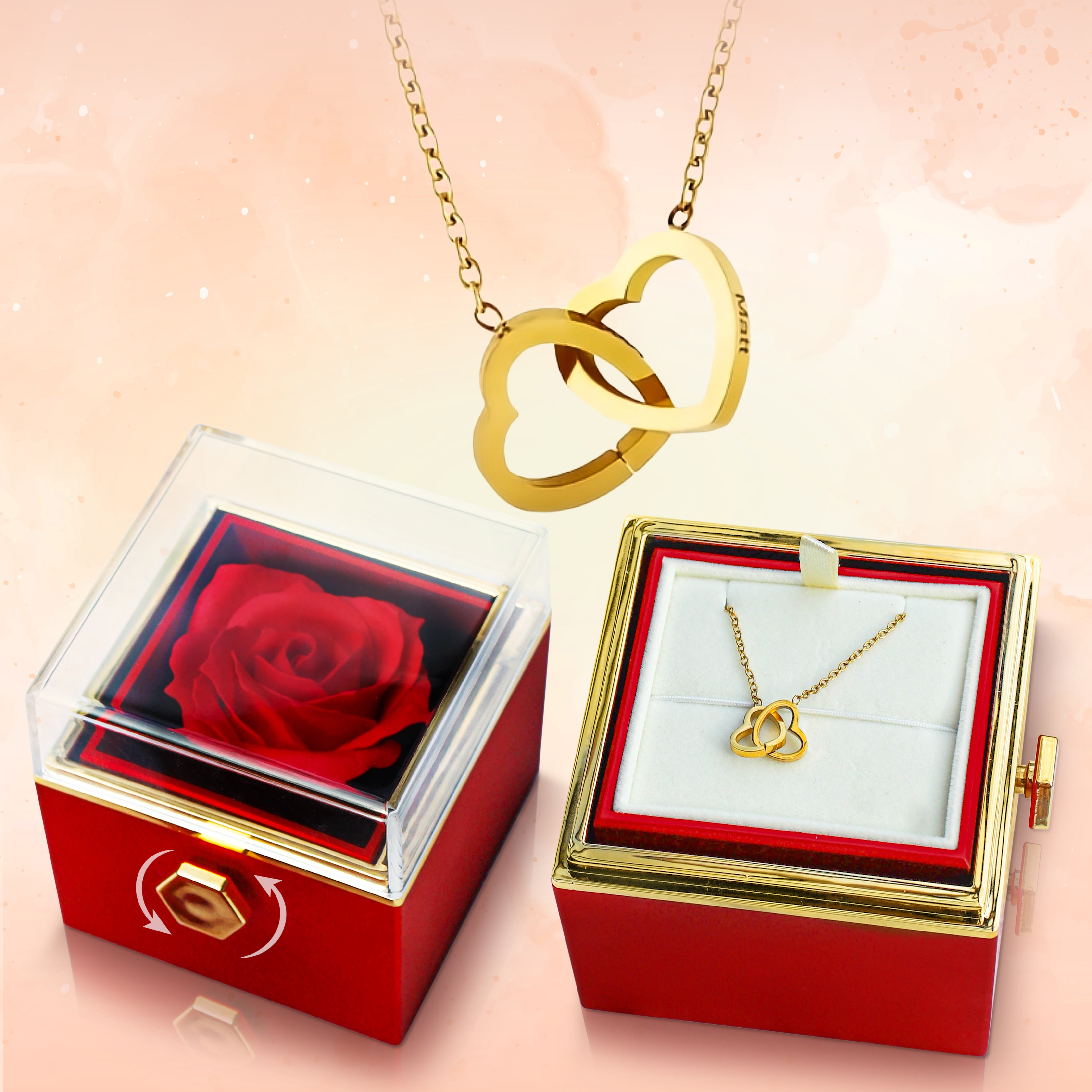 Caja de regalo con corazones entrelazados The Spin of Love™