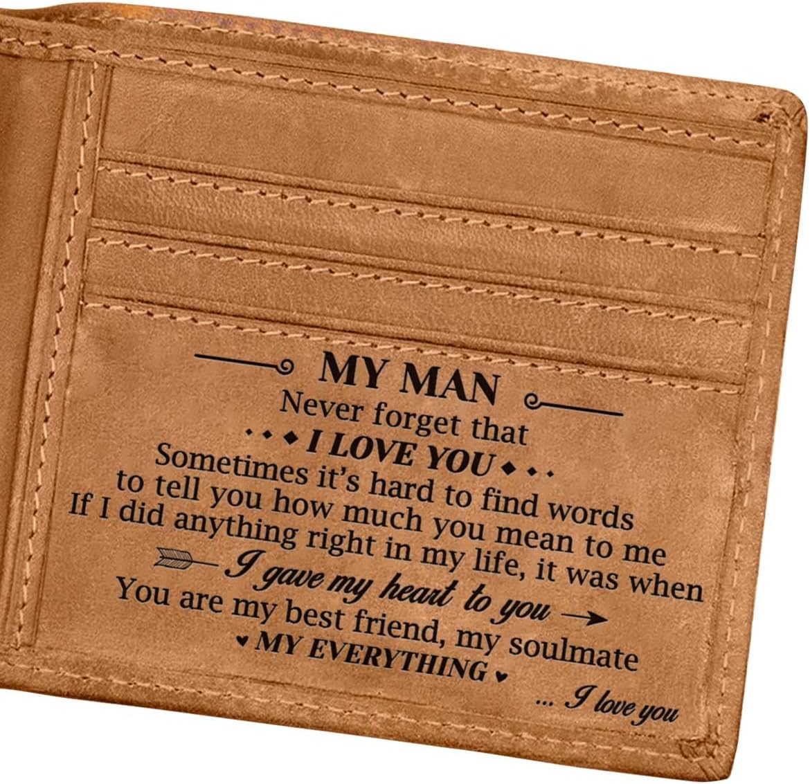 Para mi hombre - Cartera de piel 100 % auténtica