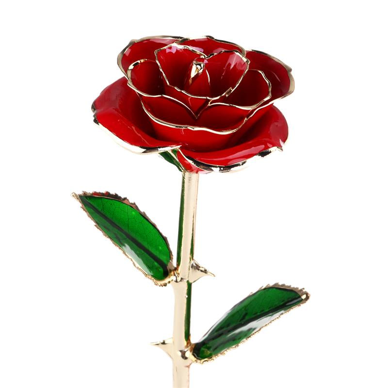 Rosa de la eternidad en oro de 24 quilates