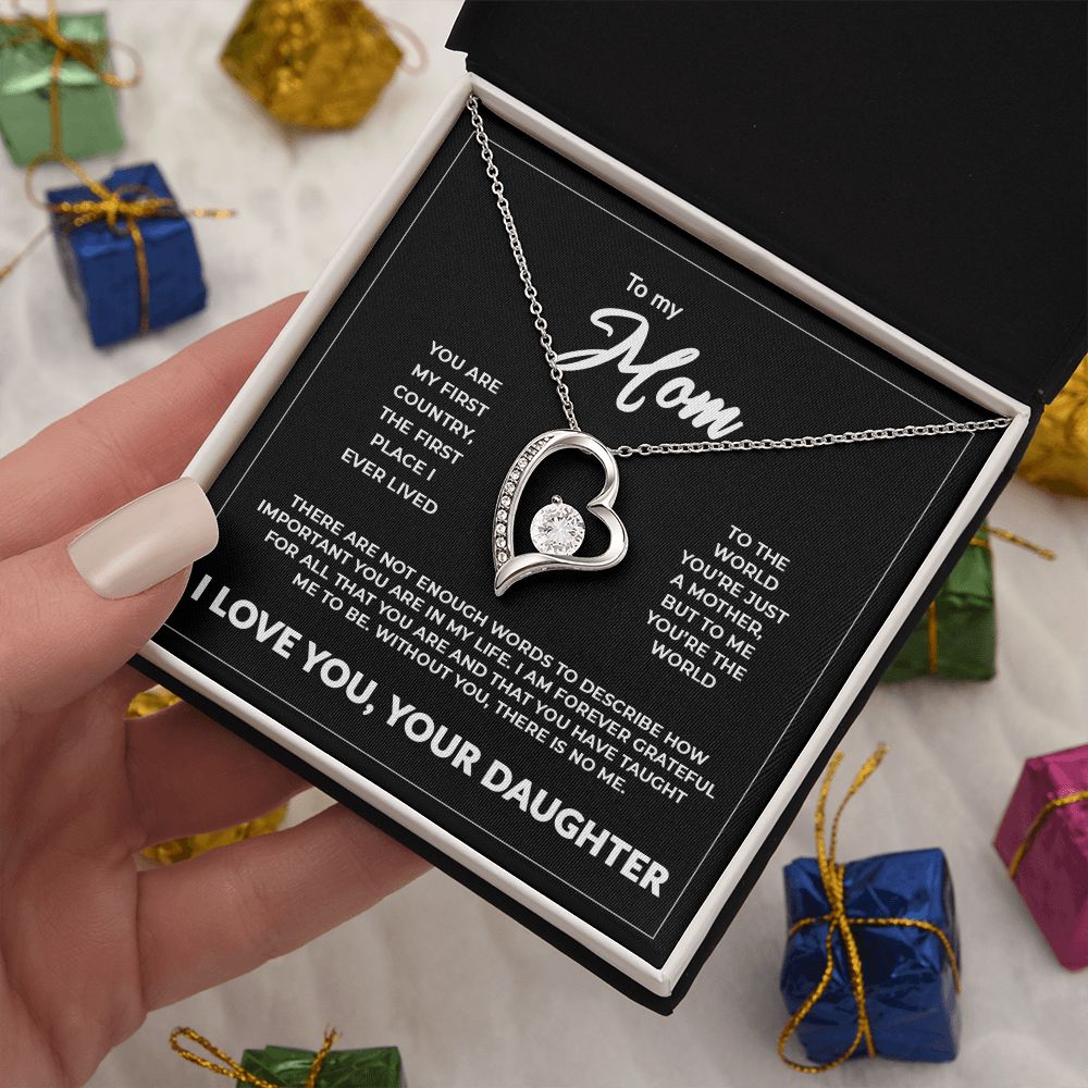 Para mi mamá: "Sin ti no hay yo" Collar Forever de 14 quilates