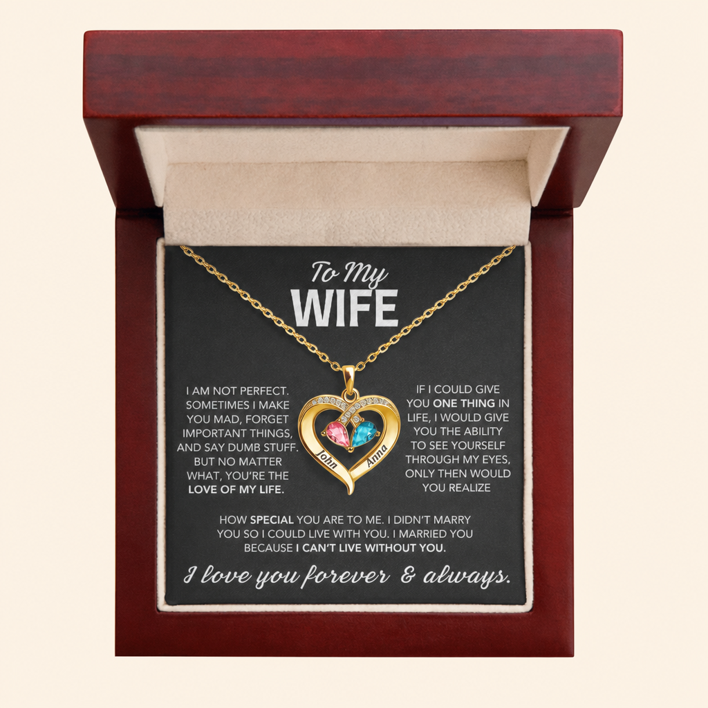 Always Yours – Birthstone Heart Necklace
