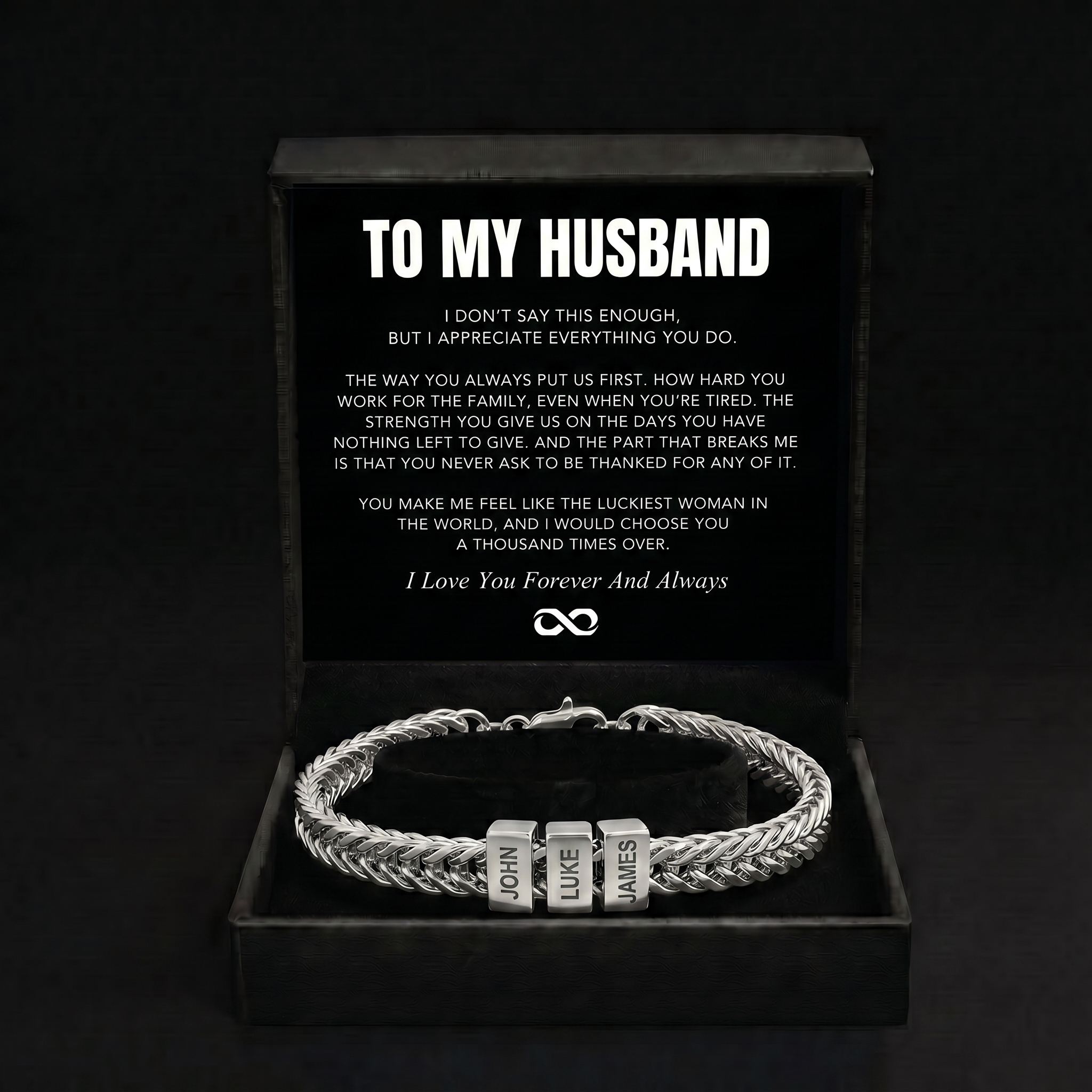 Family Name Bracelet - For the Man Who Holds Us Together