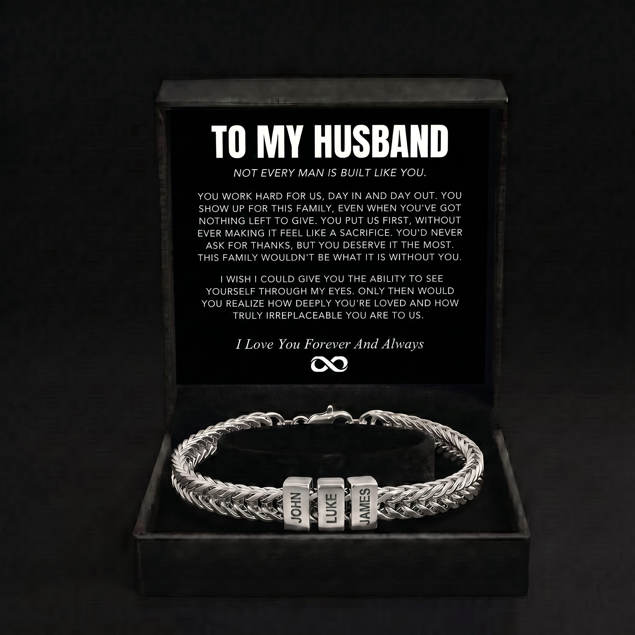 Family Name Bracelet - For the Man Who Holds Us Together
