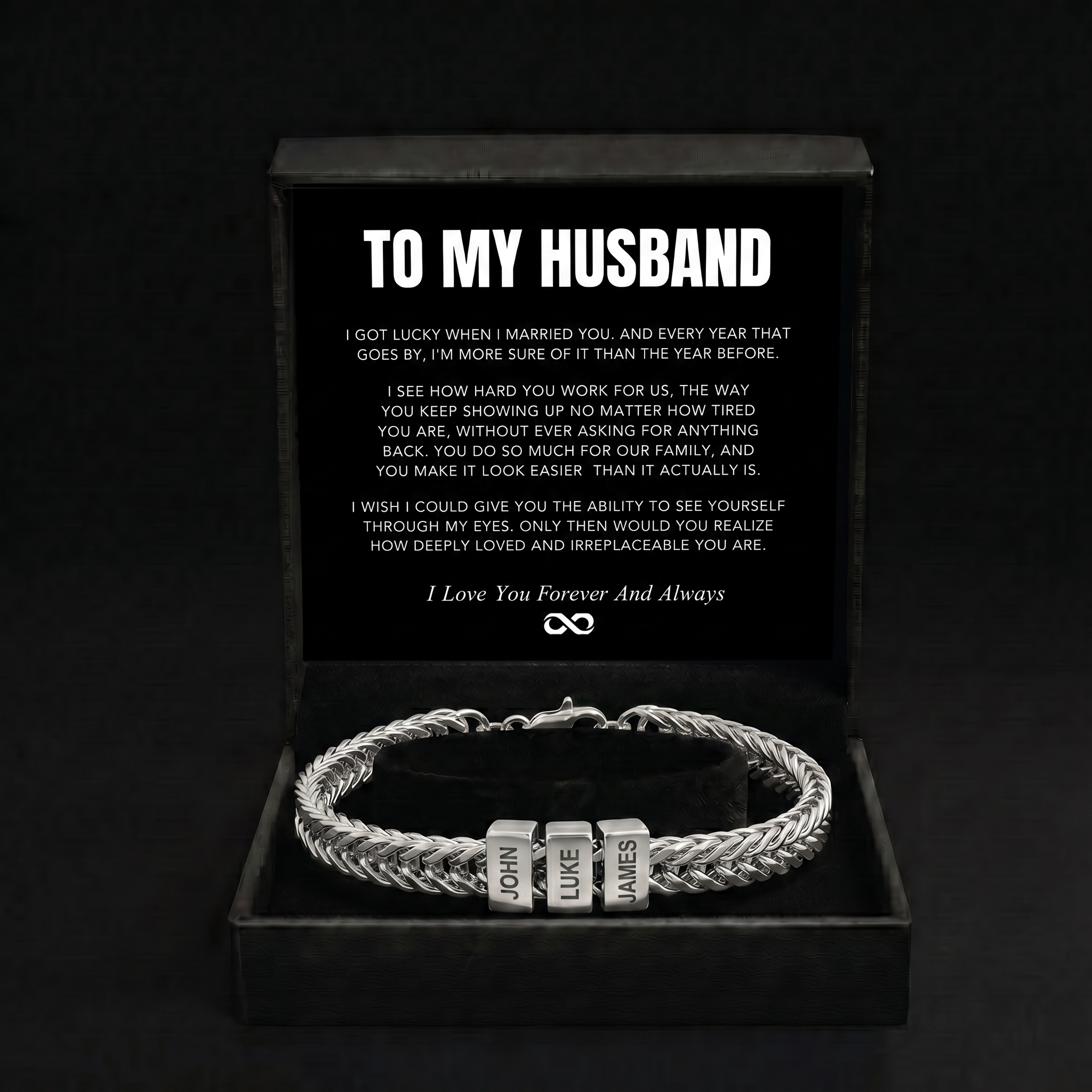 Family Name Bracelet - For the Man Who Holds Us Together