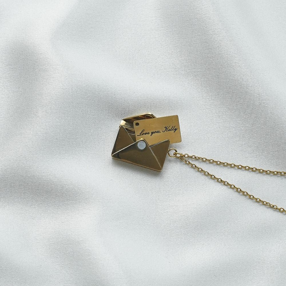 Collar con carta de amor de madre - Set de regalo de rosa eterna