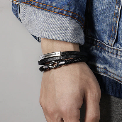 Forever Linked, Personalized Family Names Dad Bracelet