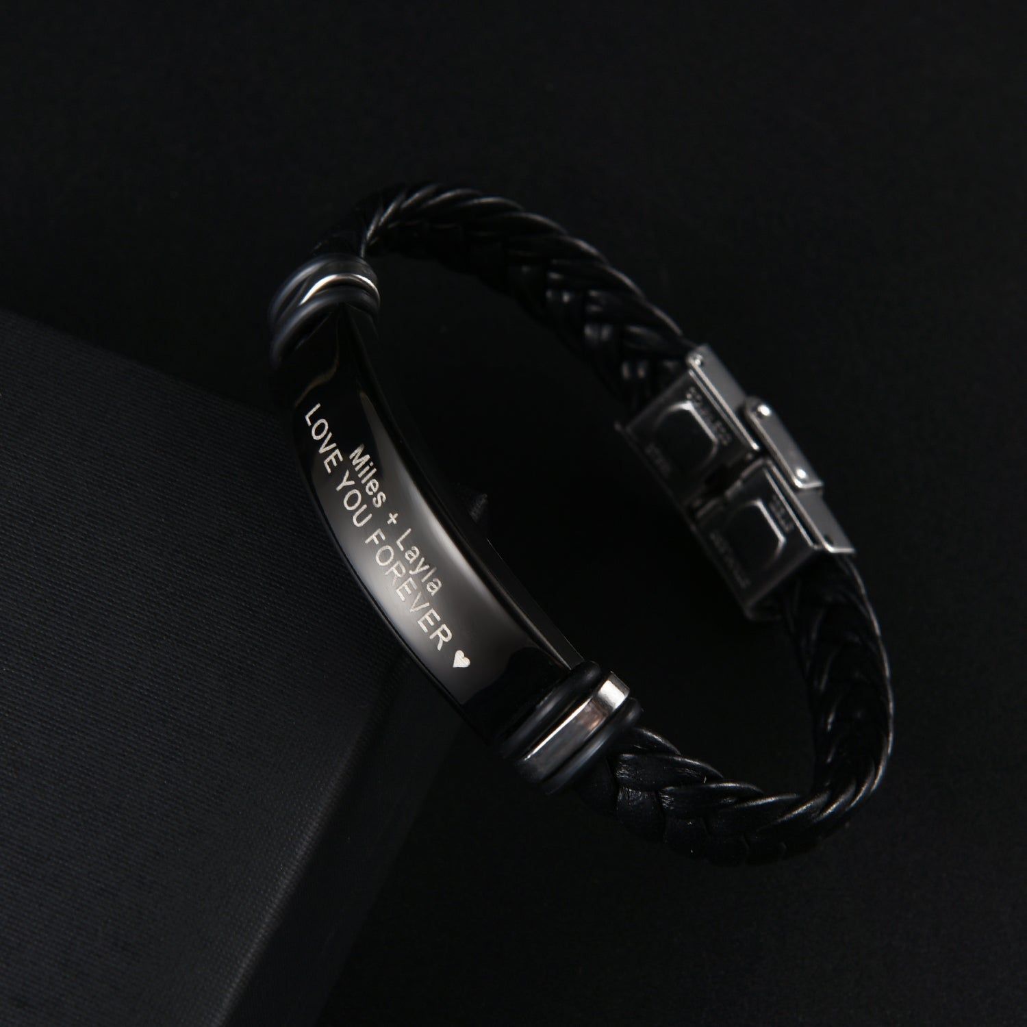 Juego de regalo de pulsera personalizada "Te amo por siempre"