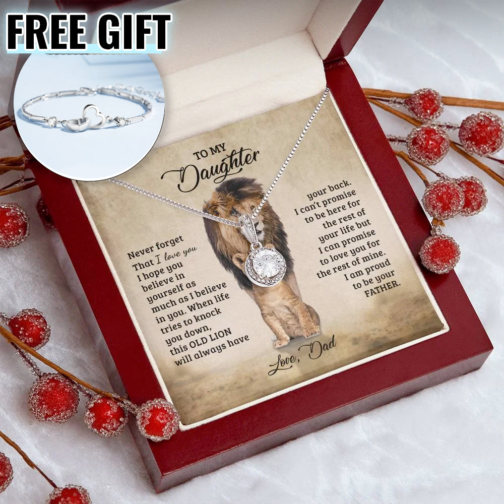 Amor y orgullo de papá: conjunto de regalo de collar (+regalo de pulsera GRATIS) 