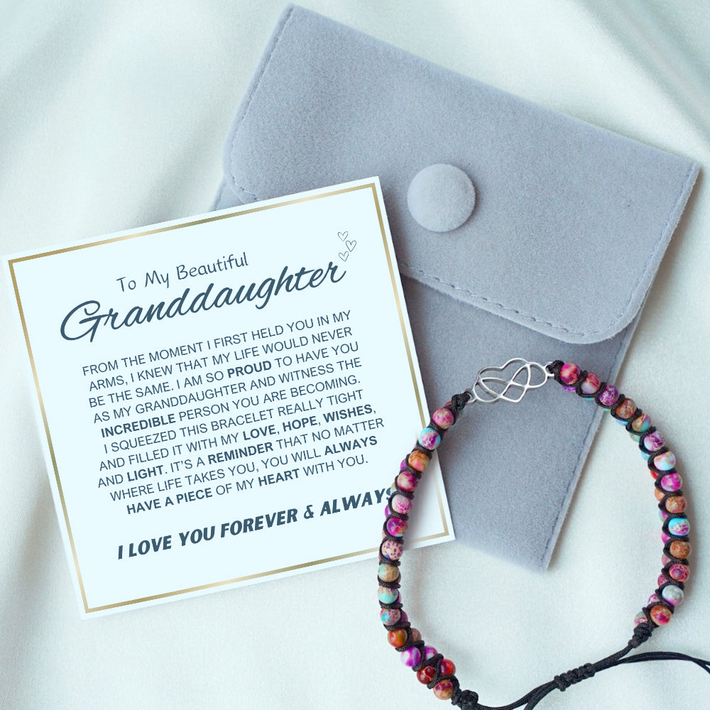 Para mi nieta: juego de regalo de pulseras de amor eterno