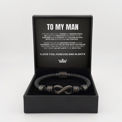 Infinite Love Bead Bracelet for Dad