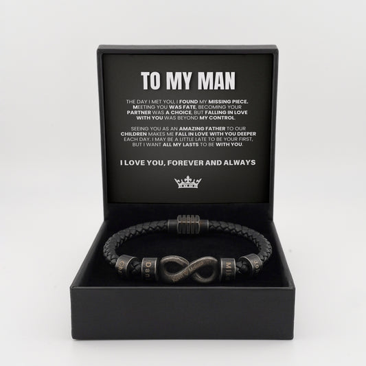 Infinite Love Bead Bracelet for Dad