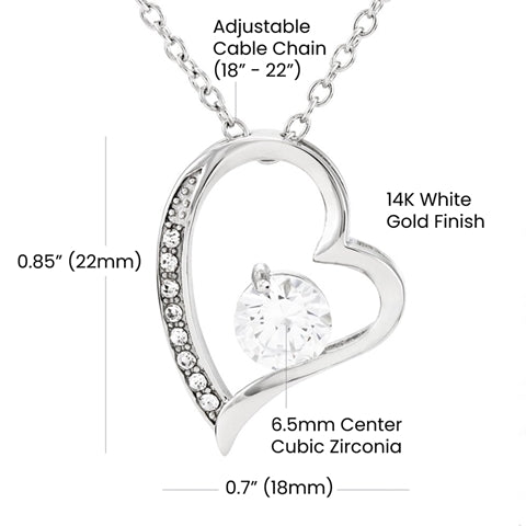 "Por siempre en mi corazón": collar y caja de regalo de lujo con luces LED