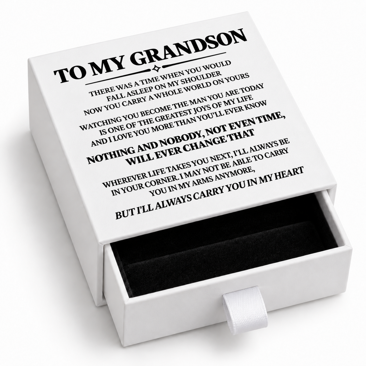 "To My Grandson" Personalized Braided Leather Bracelet
