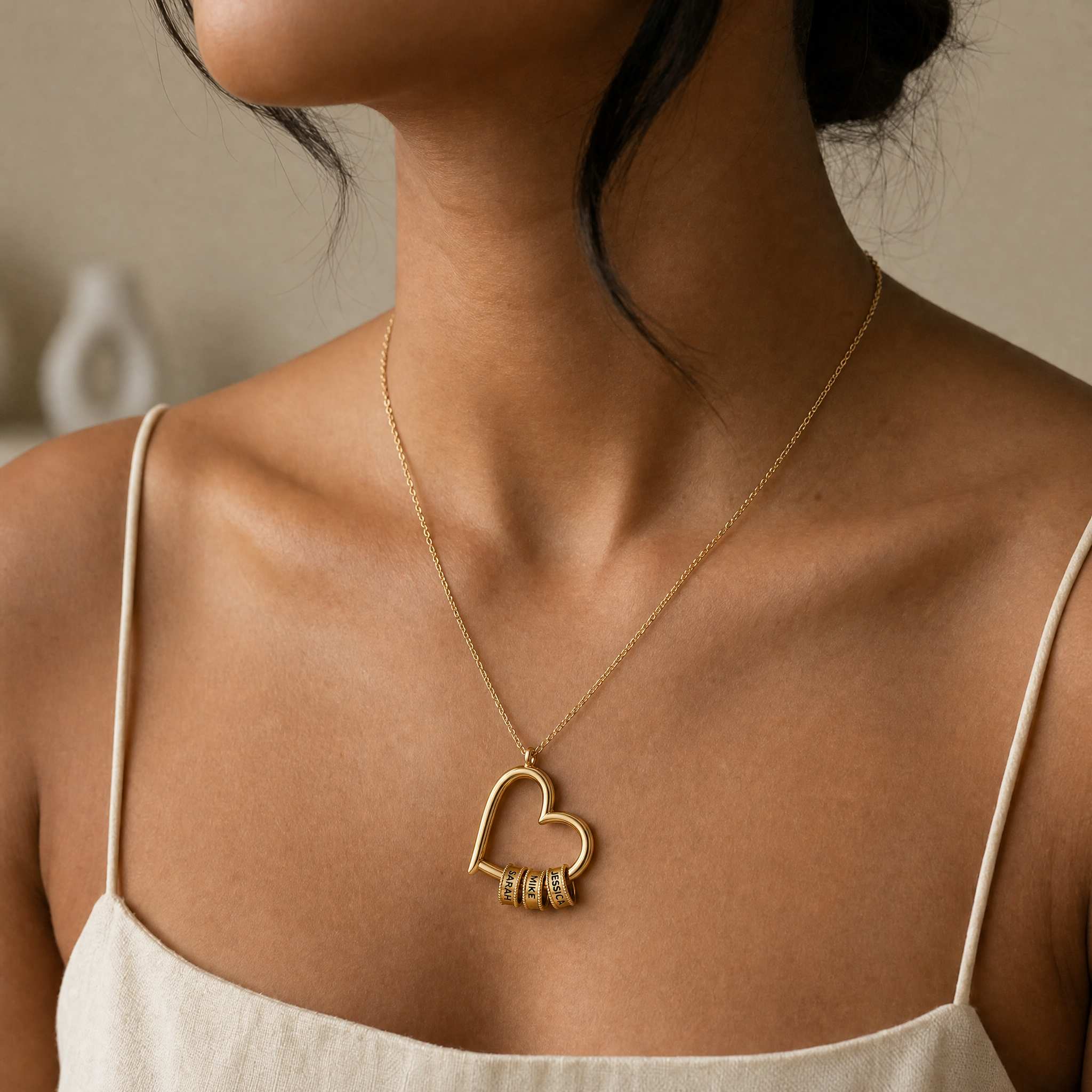 "The Heart of Our Family" - Customized Heart Necklace
