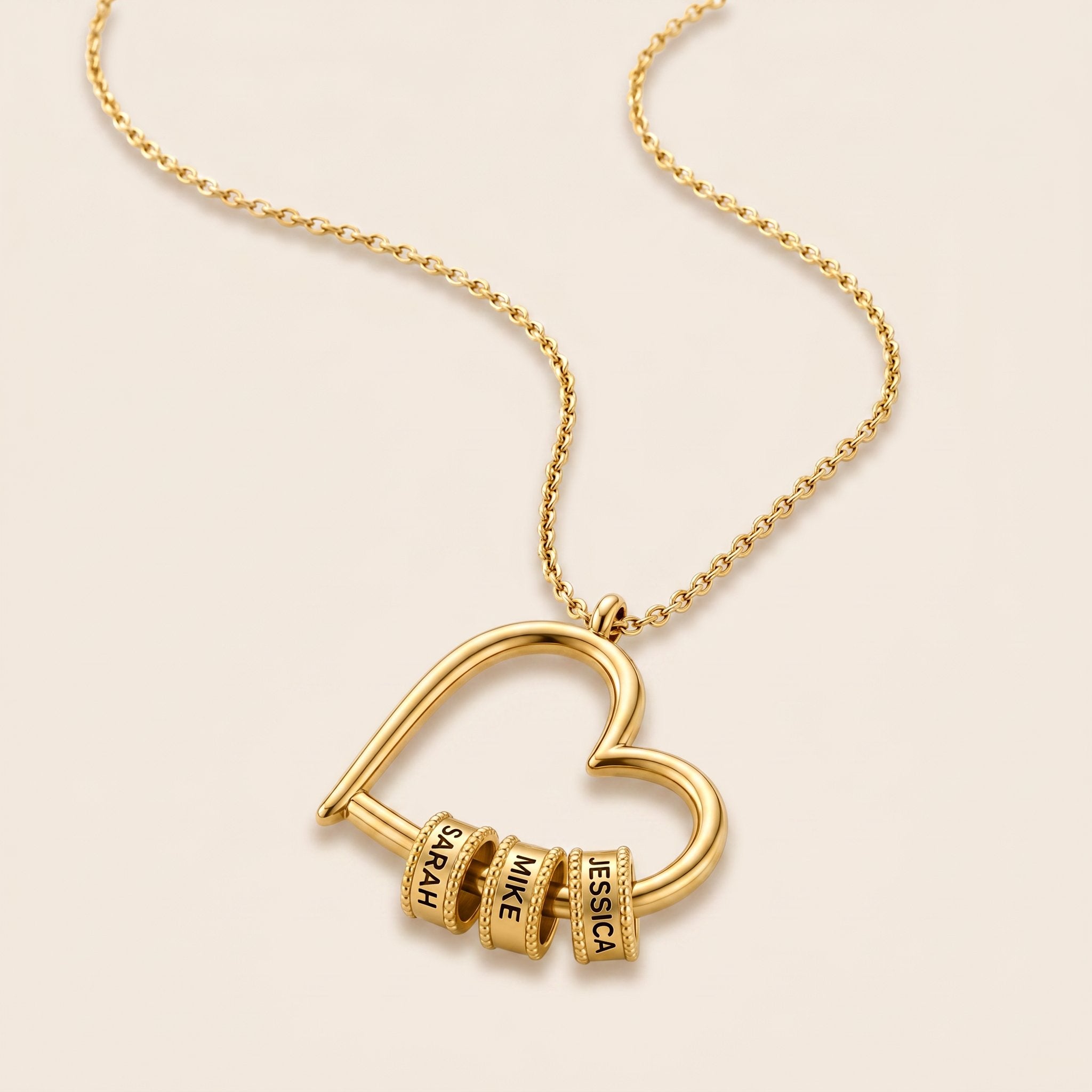 "The Heart of Our Family" - Customized Heart Necklace