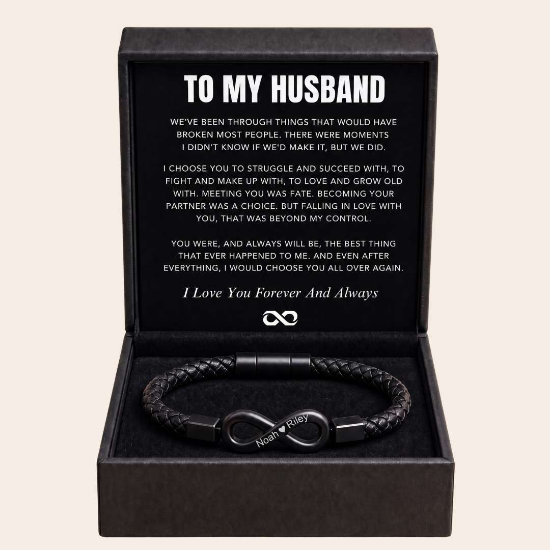 "To My Husband" - Infinity Personalized Bracelet