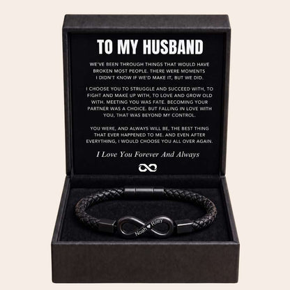 "To My Husband" - Infinity Personalized Bracelet
