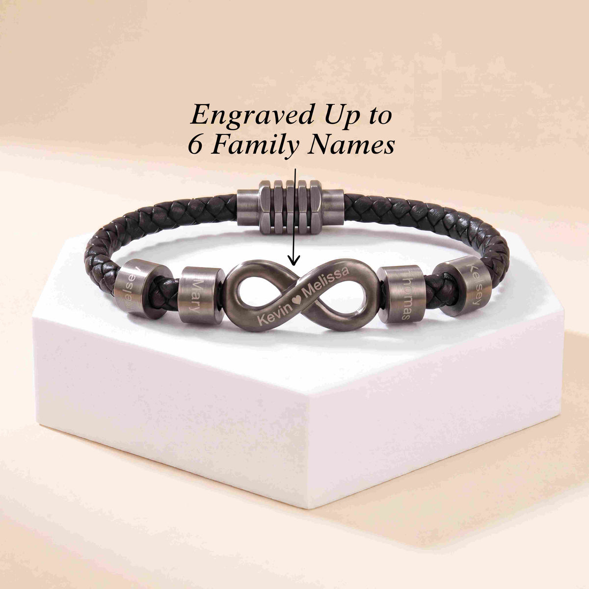 Infinity Name Bracelet - For the Man Who Holds Us Together