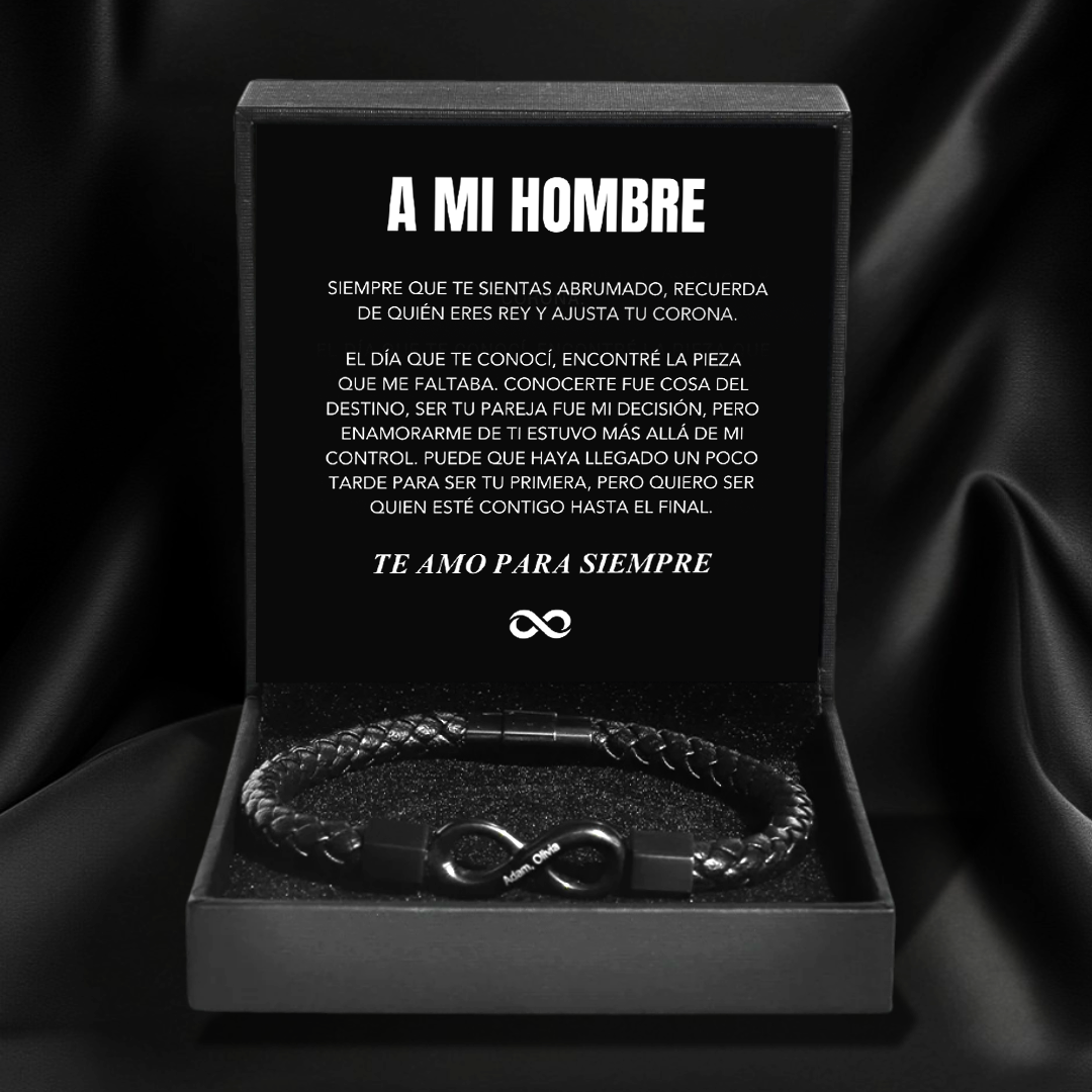 "Para Mi Hombre" - Pulsera Infinita Personalizada 