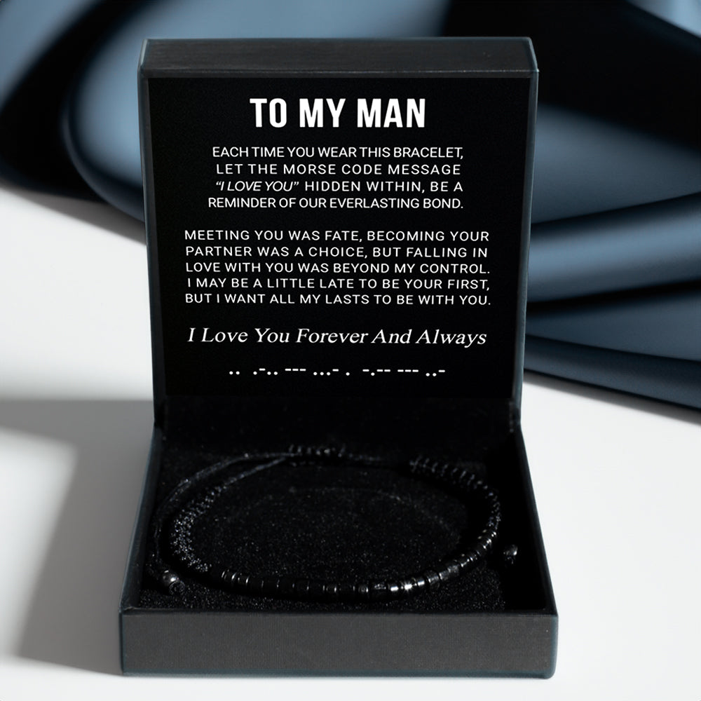 Para mi hombre: pulsera con código Morse "Código de amor oculto" 